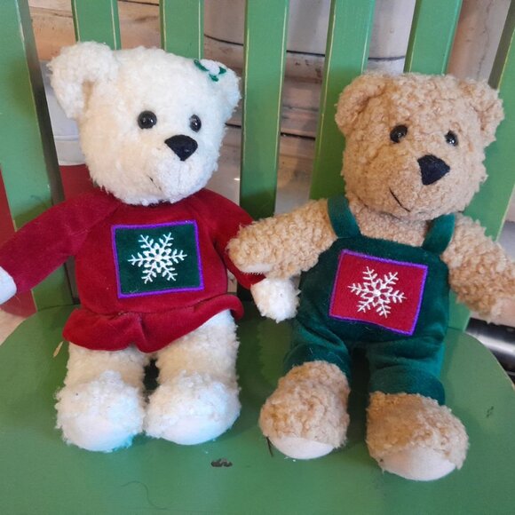Hallmark Holiday Kissing Bears (that don't kiss) - Picture 1 of 3